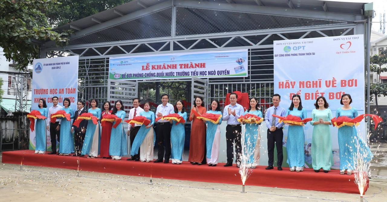 Quỹ Cộng đồng phòng tránh thiên tai hỗ trợ xây dựng bể bơi tại một số trường tiểu học trên địa bàn thành phố Đà Nẵng